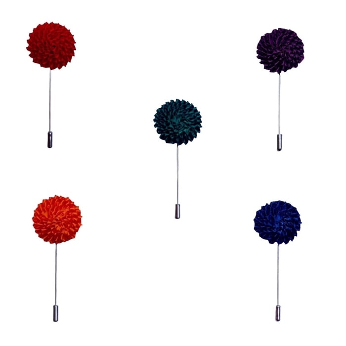 Fistol para solapa con diseño de flor con picos